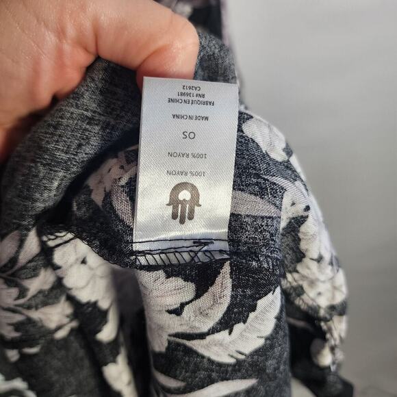 SPIRITUAL GANGSTER Women's 'MAYA' Black FLORAL KIMONO ROBE - One Size - Picture 10 of 13